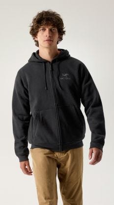 男 Emblem 刷毛外套